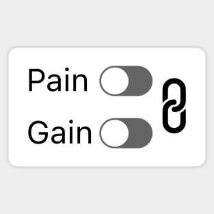 No Pain, No Gain - inverted Sticker